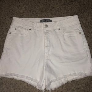 White high waisted shorts